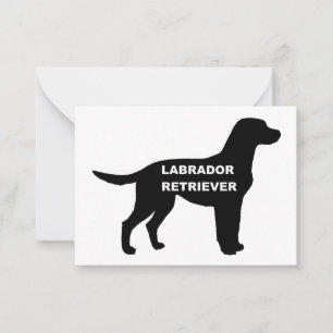 Tarjeta Pequeña labrador nombre silhouette