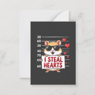 Tarjeta Pequeña Ladrón de Corazones Amante de Hámsters Día de San