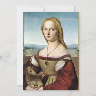 Tarjeta Pequeña Lady with Unicorn - Raphael - c1506