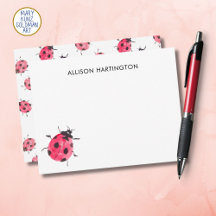 Ladybug de color de agua de mano Whimsical Insect