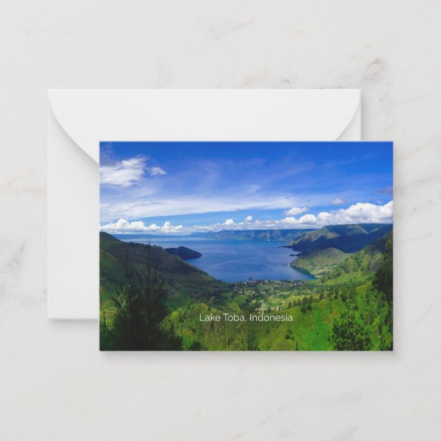 Tarjeta Pequeña Lago Toba, Sumatra, Indonesia (Anverso)