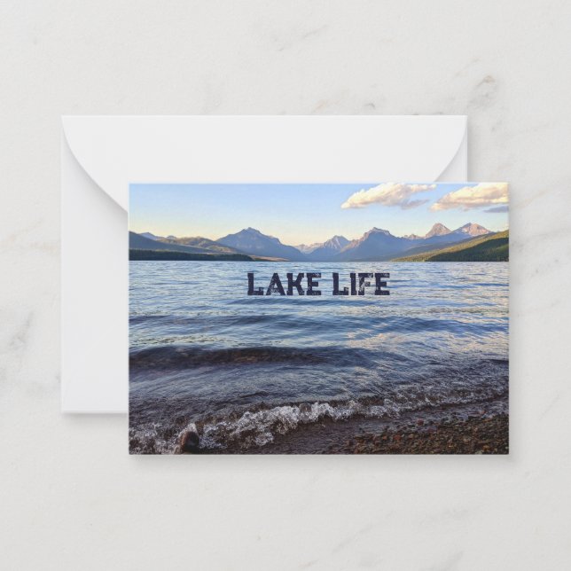 Tarjeta Pequeña Lake Life Notecard (Anverso)