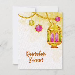 Tarjeta Pequeña Lantern Ramadan Kareem Muslim