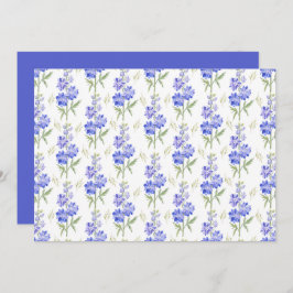 Tarjeta Pequeña Larkspur Floral Botanical Note Card