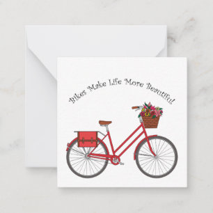 Tarjeta Pequeña Las Bicicletas Hacen La Vida Más Hermosa - Bicicle