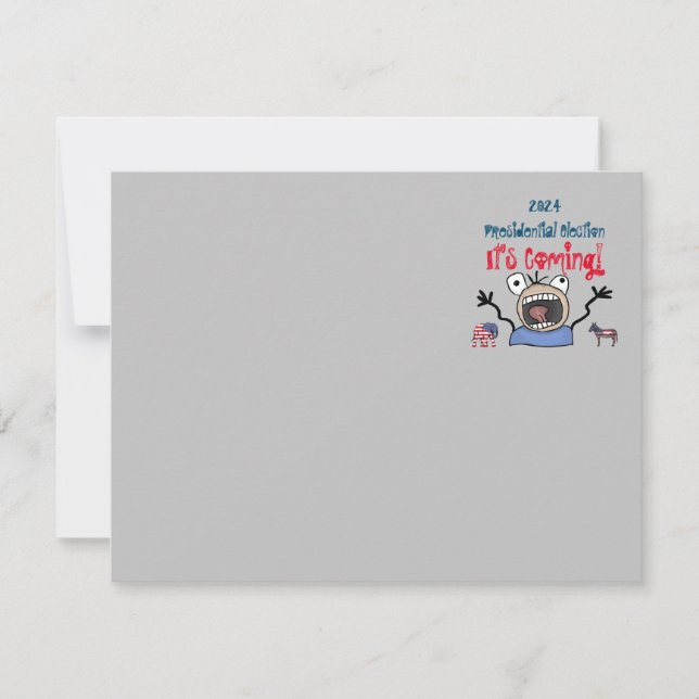 Tarjeta Pequeña Las elecciones presidenciales de 2024, ¡ya se acer (Anverso)