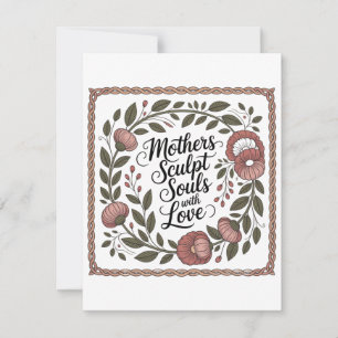 Tarjeta Pequeña Las madres esculturan las almas con amor