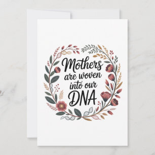 Tarjeta Pequeña Las madres están tejidas en nuestro ADN