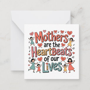 Tarjeta Pequeña Las madres son los latidos de nuestras vidas