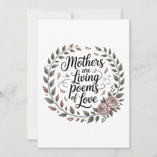 Tarjeta Pequeña Las madres son poemas vivientes de amor