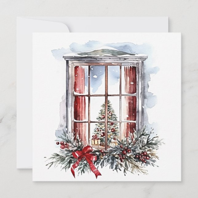 Tarjeta Pequeña "Las maravillas de los Navidades: una estación de  (Anverso)