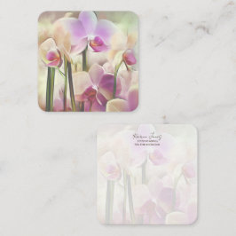 Tarjeta Pequeña Las orquídeas modernas y elegantes | Agrega tu nom