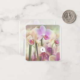 Tarjeta Pequeña Las orquídeas modernas y elegantes | Añade tu inic