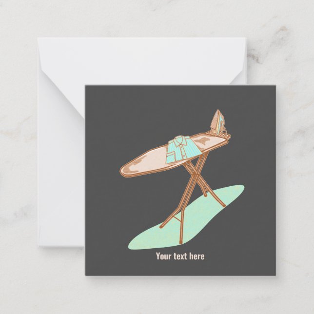 Tarjeta Pequeña Las tareas domésticas relacionadas con la plancha  (Anverso)