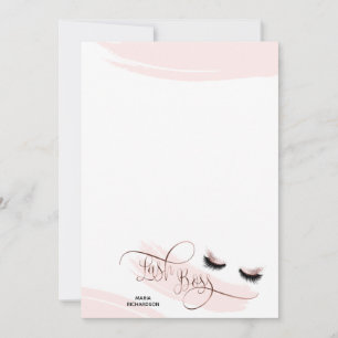 Tarjeta Pequeña Lash Boss Makeup Eyebrow Ojos Lazas Rosa Oro
