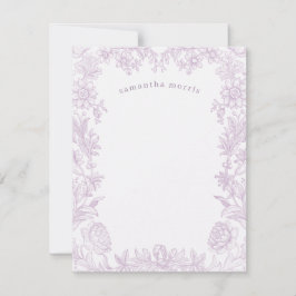 Tarjeta Pequeña Lavanda floral elegante