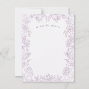 Tarjeta Pequeña Lavanda floral elegante