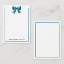 Lazo azul y blanco personalizado Preppy