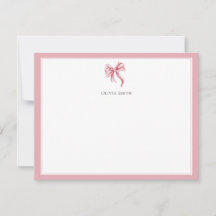 Lazo Rosa Sencillo Coquette Personalizado