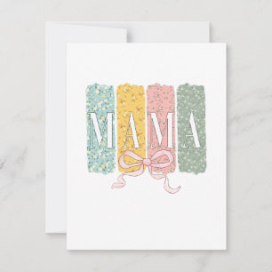 Tarjeta Pequeña Lazos Divertidos Coquette Mama Flores Día de la Ma