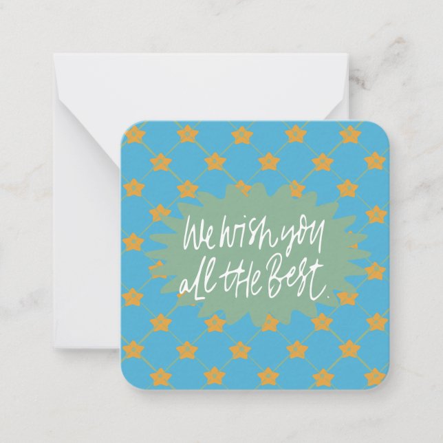 Tarjeta Pequeña Le deseamos lo mejor: (Anverso)