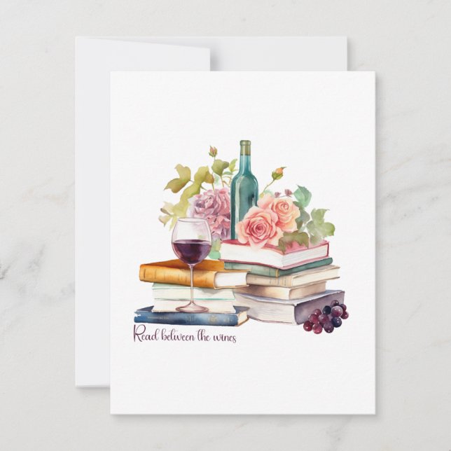 Tarjeta Pequeña Leer entre los vinos (Anverso)