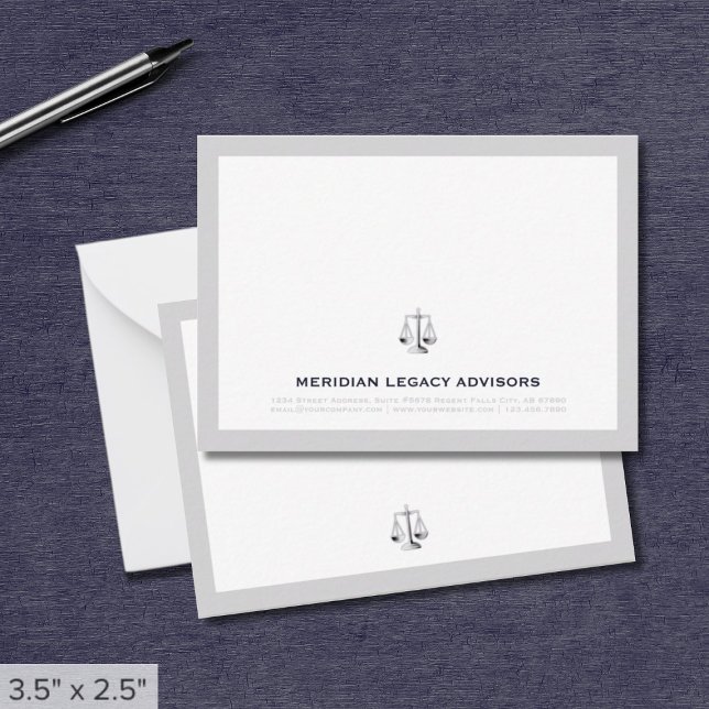 Tarjeta Pequeña Legal simple elegante (Subido por el creador)