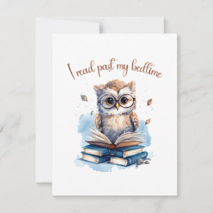 Tarjeta Pequeña Leí más allá de mi hora de dormir