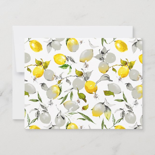 Tarjeta Pequeña Lemones acuarelas 21 (Anverso)