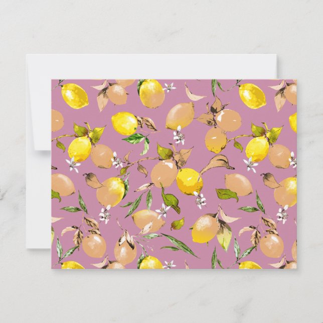 Tarjeta Pequeña Lemones acuarelas 25 (Anverso)