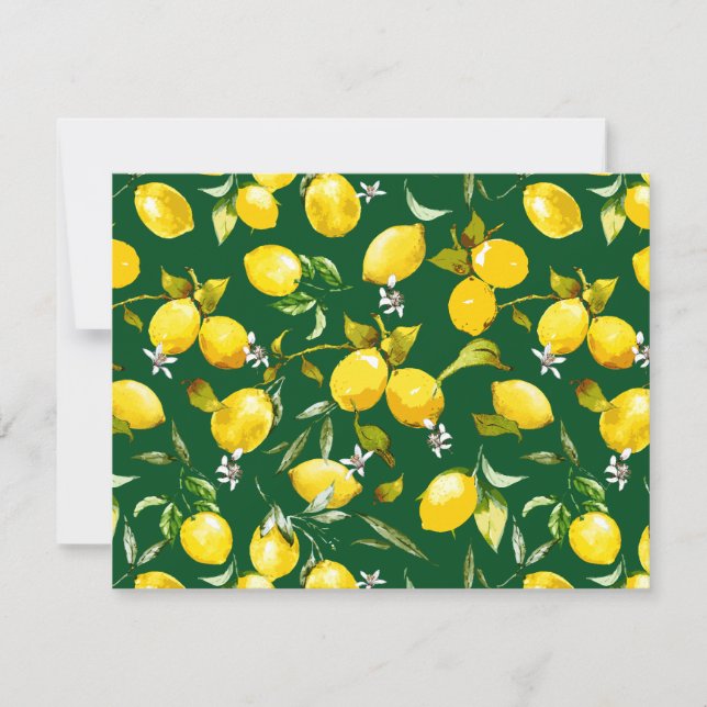 Tarjeta Pequeña Lemones acuarelas 9 (Anverso)
