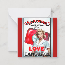 Tarjeta Pequeña Lenguaje de amor para enfermera pequeña Pinup_