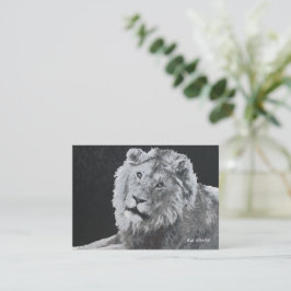 Tarjeta Pequeña León africano, marcadores de animales
