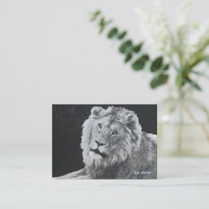 Tarjeta Pequeña León africano, marcadores de animales