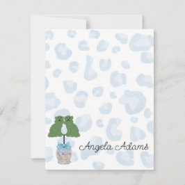 Tarjeta Pequeña Leopard Staffordshire Dogs Topiary Note Card