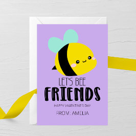 Tarjeta Pequeña Let’s Bee Friends Kids Valentine Card
