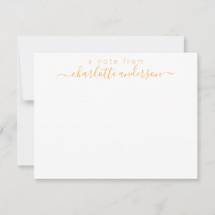 Tarjeta Pequeña Letras de guión simples en amarillo personalizadas