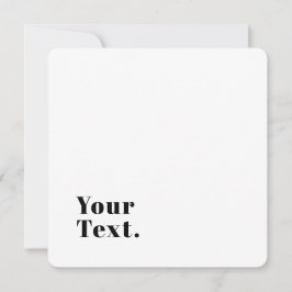 Tarjeta Pequeña Letras modernas retro con estilo | Negro editable