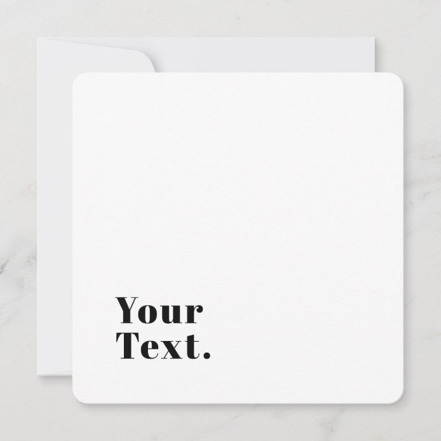 Tarjeta Pequeña Letras modernas retro con estilo | Negro editable (Anverso)