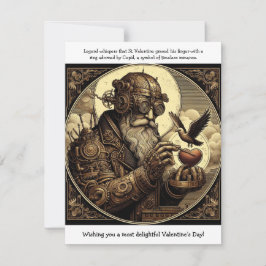 Tarjeta Pequeña Leyenda del Día de San Valentín al estilo steampun