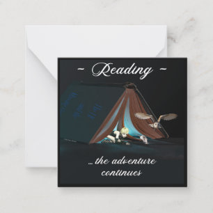 Tarjeta Pequeña Leyendo, la aventura continúa