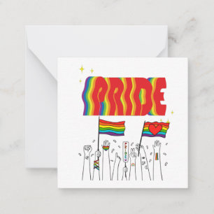 Tarjeta Pequeña LGTB+Orgullo. Orgullo de amor gay.