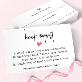 Tarjeta Pequeña librería de solicitud del libro de ducha de la beb