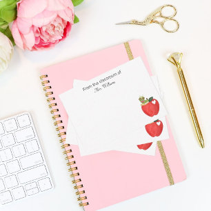 Tarjeta Pequeña Libro de Agradecimiento a los Maestros Manzana Reg