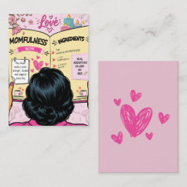 Tarjeta Pequeña Libro de Recetas de Momfulness Arte Cómic Adorable