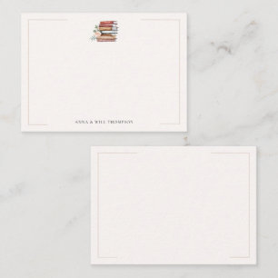 Tarjeta Pequeña Libro Lover Bookish Nuevo Capítulo Moda Boda