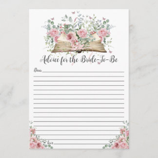 Tarjeta Pequeña Libro Nuevo Capítulo Consejos para la Novia