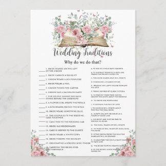 Tarjeta Pequeña Libro Nuevo Capítulo Tradiciones de Boda Juego de