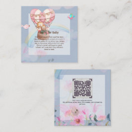 Tarjeta Pequeña LIBRO personalizado para el tema del globo aerostá