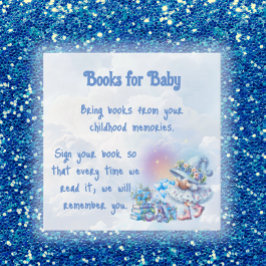 Tarjeta Pequeña Libros Blue Whimsical Blueberry Gnome para bebé